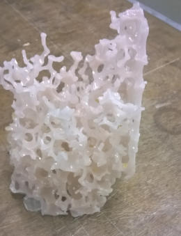 Wax form from gel beads.