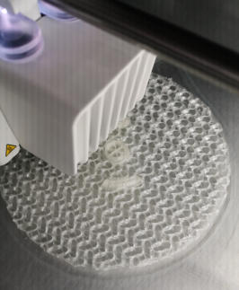 Start of a 3D print.