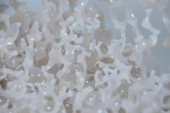Wax form from gel beads.